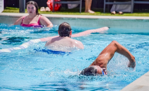  Jones Robinson swim 34 miles for our Charity