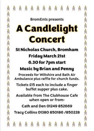 A candlelight concert poster