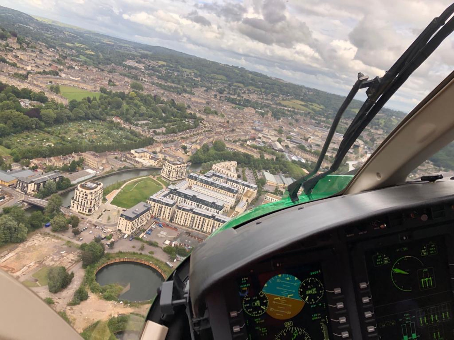 Wiltshire Air Ambulance aerial view of Bath Wiltshire Air Ambulance aerial view of Bath