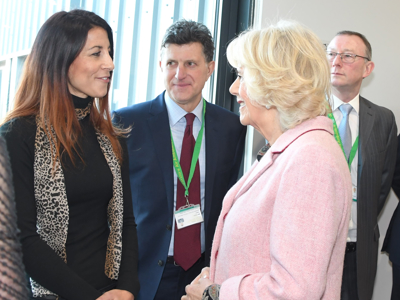 Shelley Rudman meeting Queen Camilla at WAA's airbase official opening event Shelley Rudman meeting Queen Camilla at WAA's airbase official opening event