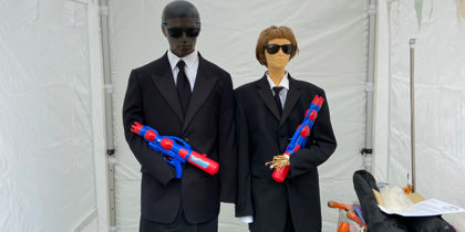 Two scarecrows from the Urchfont Scarecrow Festival 2023 Two scarecrows from the Urchfont Scarecrow Festival 2023