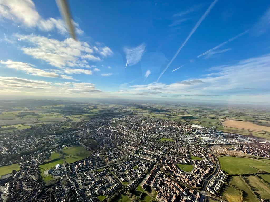 Aerial photo of Calne